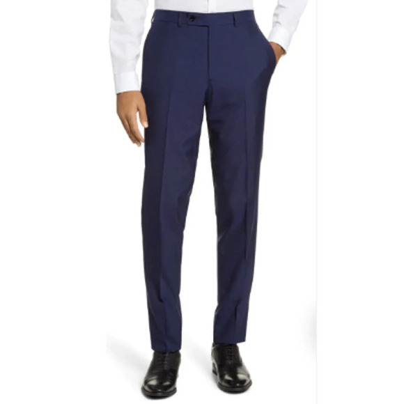 Ted Baker London Mens Pants Jay CT Navy Blue 100% Wool Slim Fit 40 Long New - Picture 1 of 7